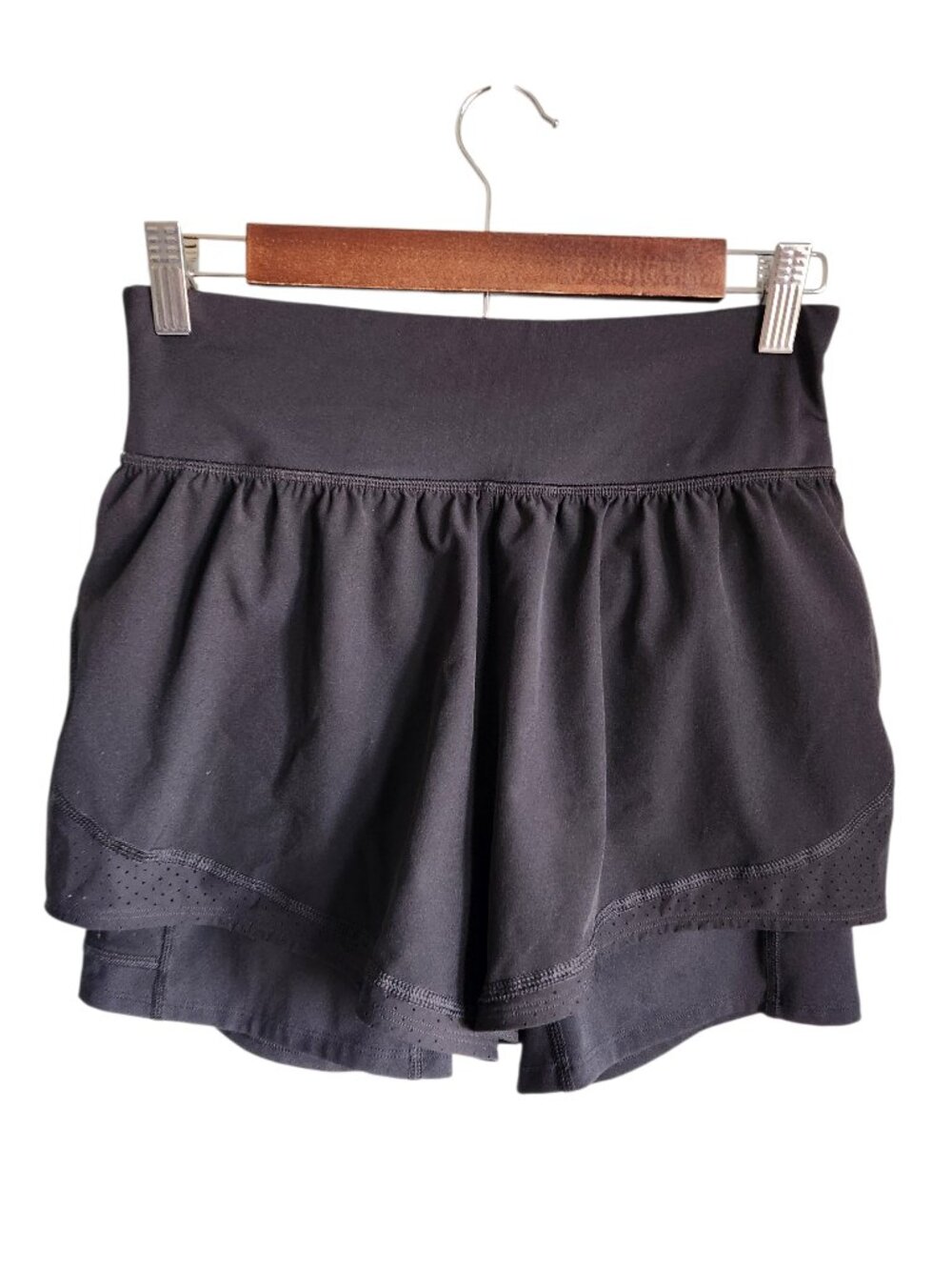 SPANX Shorts Black Medium Get Moving Booty Boost Double Layer Womens 50197R